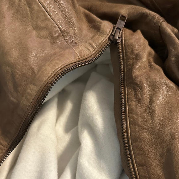 NICHOLAS K Sultan Jacket - Brown Leather Toggle Coat - Picture 15 of 16